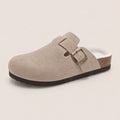 Fur-lined Suede Clogs by Qomfort